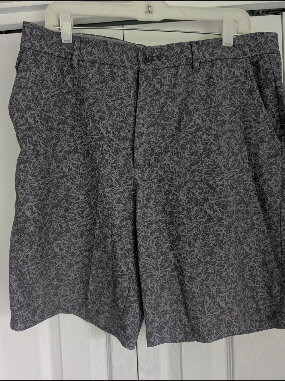 Greg Norman Collection Gray Patterned Flat-Front Men's Shorts
